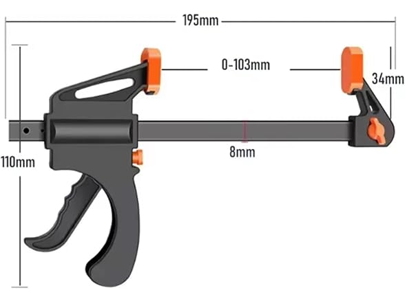 LYAFNG CON-104 4pcs Clamp Clip Set