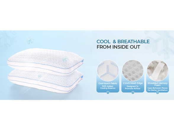 Sweetnight Cooling King Pillows 2Pk