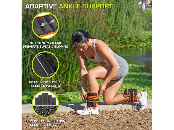 ProsourceFit Adjustable Ankle, Wrist, Arm, and Leg Weights