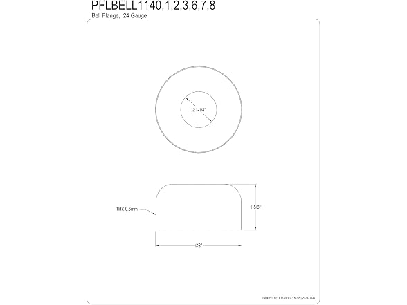 Kingston PFLBELL1142 1-1/4" ID x 3" OD Box Flange