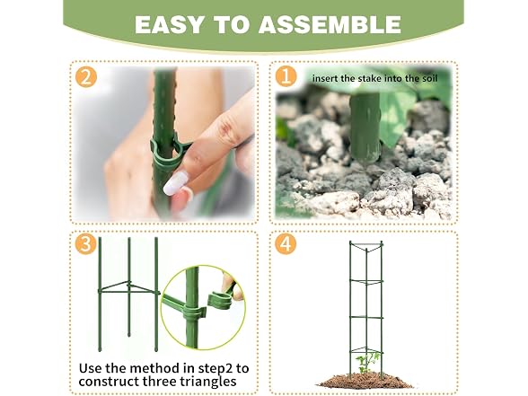 AUTOHAOL 6-Pack 48in Tomato Cage Garden
