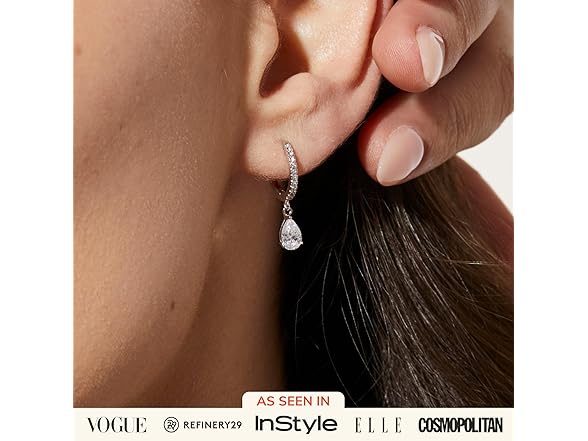 Ana Luisa Hoop Drop Earrings 14K Gold
