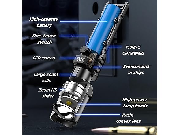 Rechargeable Tactical Flashlight 1500L