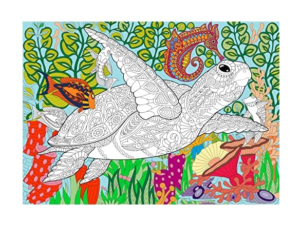 SJPRINTER Giant Coloring Poster for Kids and Adults