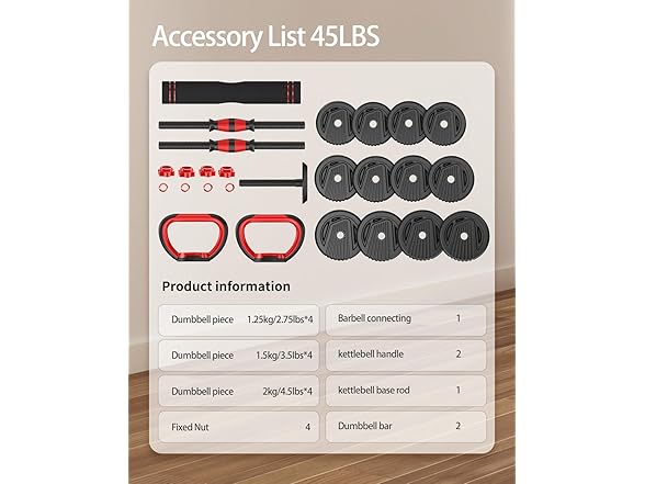 UNNMIIY Adjustable Dumbbells | 45lbs