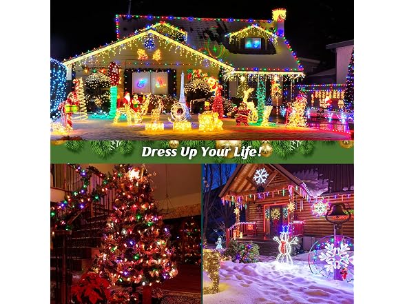 Commercial 500 FT LED Lights Sockets Outdoor, White