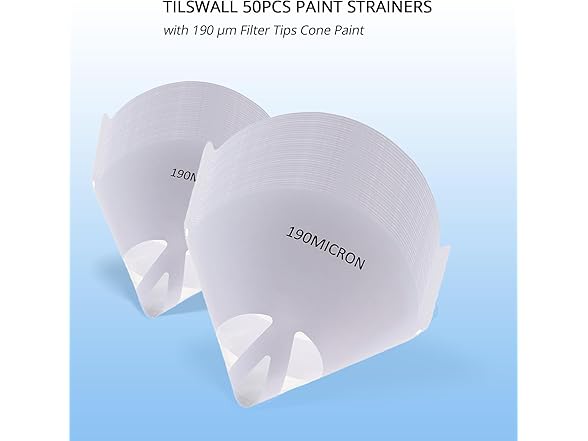 TILSWALL 50pcs Paint Strainer Filters