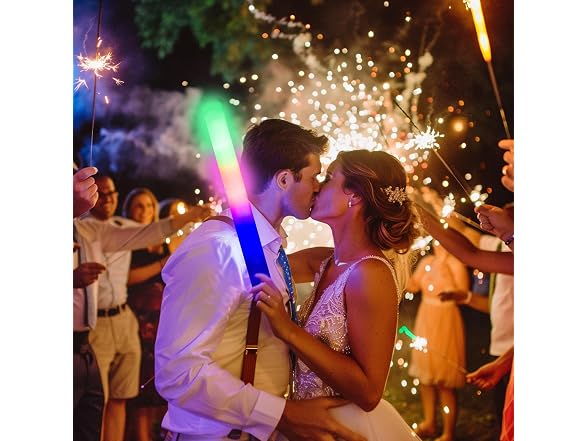 pelreame 55 Pcs LED Foam Glow Sticks