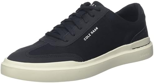 Cole Haan Men's Grandpro Rally Canvas T-Toe Sneakers, Black/Silver Birch, 13