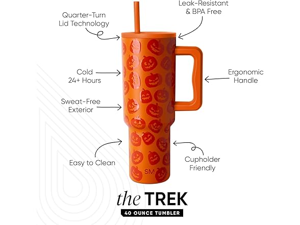 Simple Modern Halloween 40 oz Trek Tumbler with Handle and Straw Lid