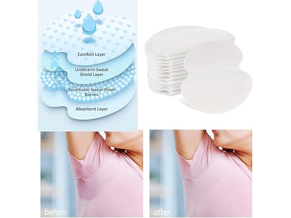 DLJFKLKLYFA Armpit Sweat Pads Disposable