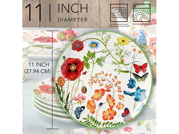 Greenhouse 11-Inch Dinner Plates, Set of 4