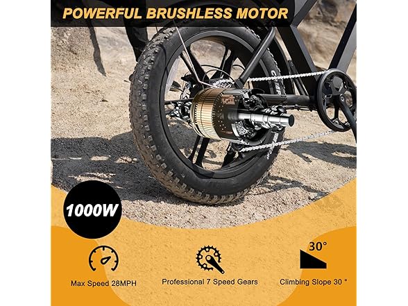 Movcan V30 Electric Bike Adults 7 Speed