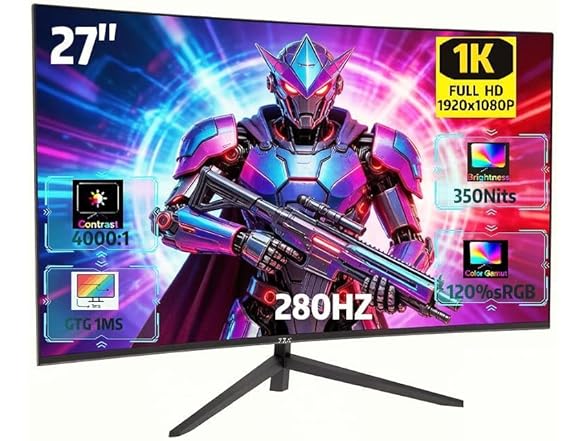 27" Curved Gaming Monitor 280hz