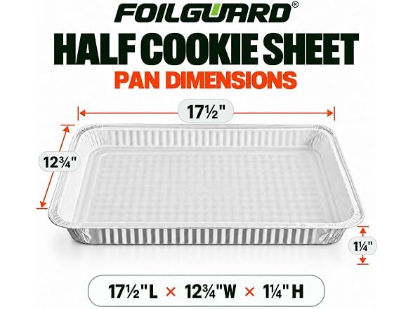 FoilGuard Half Cookie Sheet Aluminum Pans