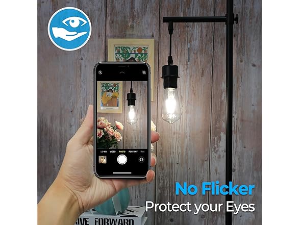 Brightever B0DHGKFF9D 4-Pack Vintage LED Edison Bulb