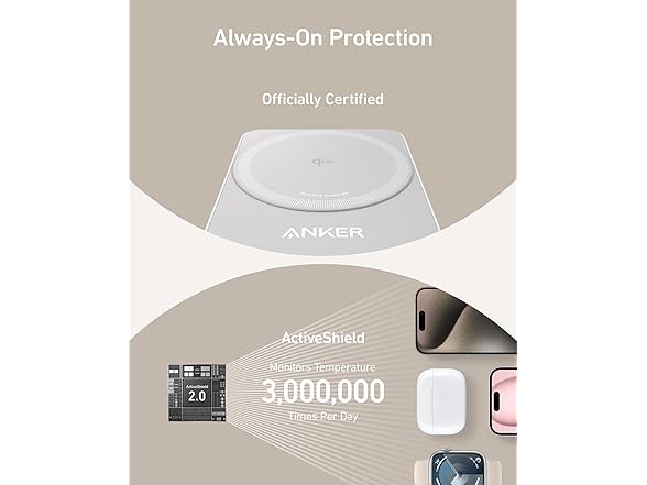 Anker MagSafe 3-in-1 Qi2 15W MagGo Foldable Wireless Charging Station