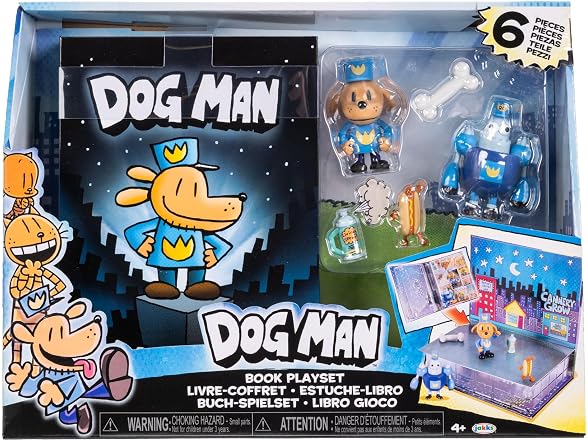 Dog Man 2.5" Figure Book Reveal Playset