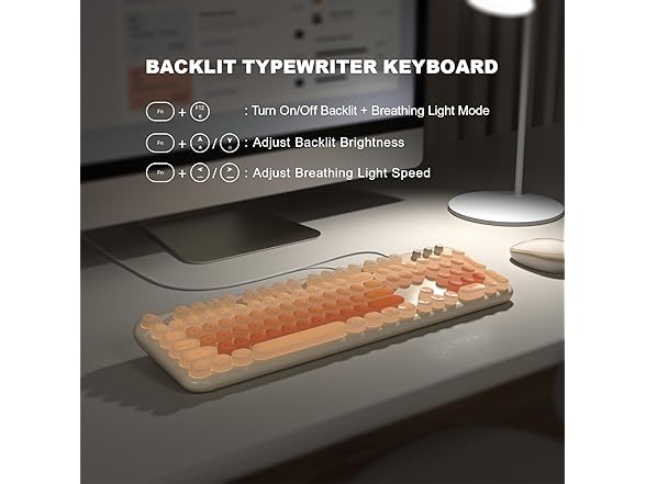 SQMD Retro Wired Backlit Keyboard