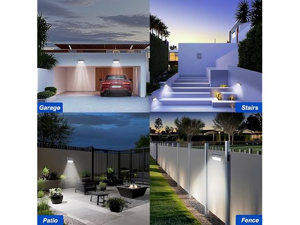 JEJOT Solar Security Flood Light 6-Pack