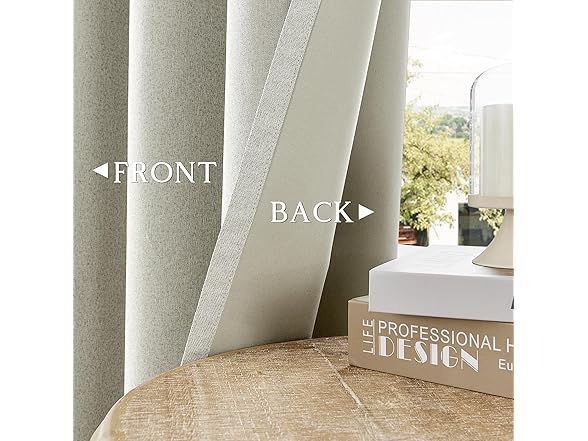 100% Blackout Greyish Beige Curtains