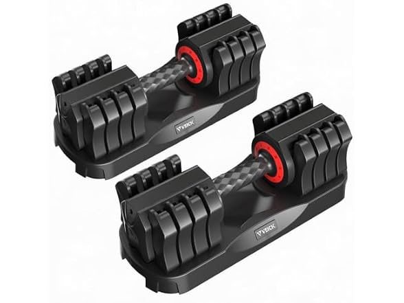 VEICK 2 Set 25 lb Adjustable Dumbbell Set
