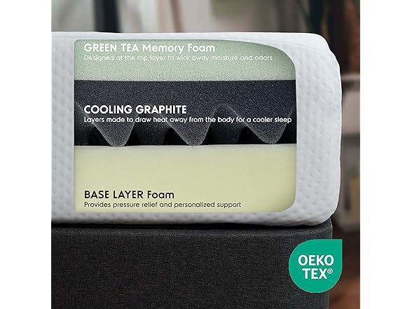 Nestl Green Tea Twin Mattress 8 Inch - Cooling