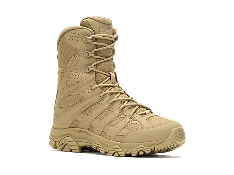 Men's Moab 3 8" Zip Military Leather Work Boots