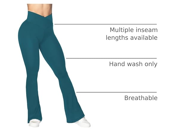 Sunzel Flare Leggings 30in M Deep Teal