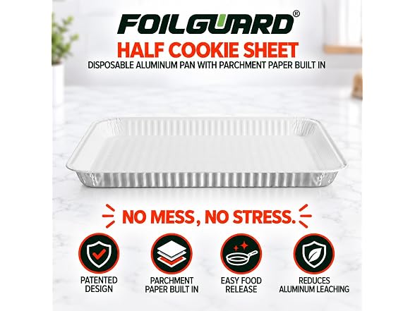 FoilGuard Half Cookie Sheet Aluminum Pans