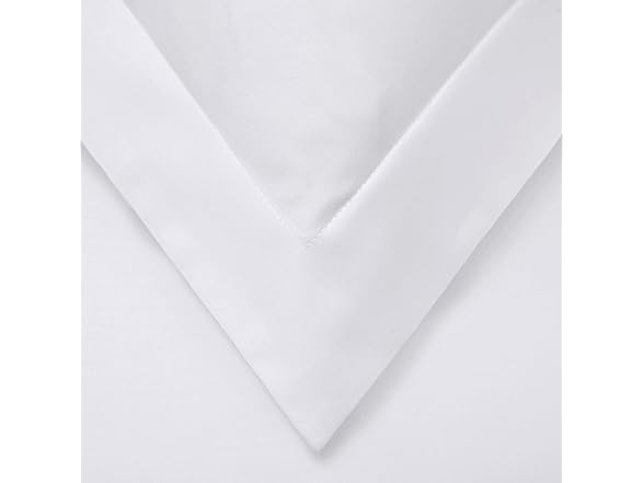 Superior Cotton Blend 3-Piece Full/Queen Duvet Cover Set Solid, White