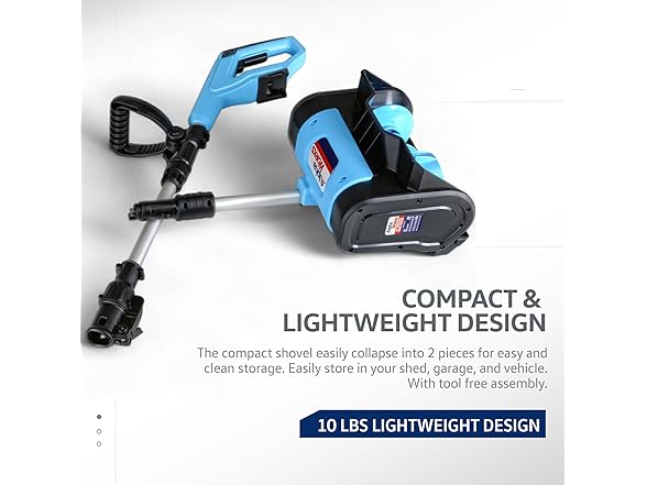 AlphaWorks Cordless Electric Snow Thrower - 20V 2Ah