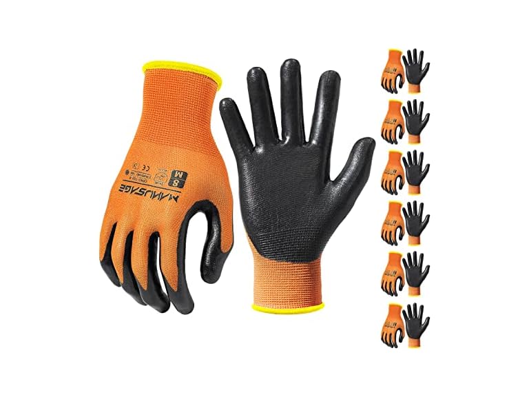 Safety Work Gloves 6ct XXL Orange