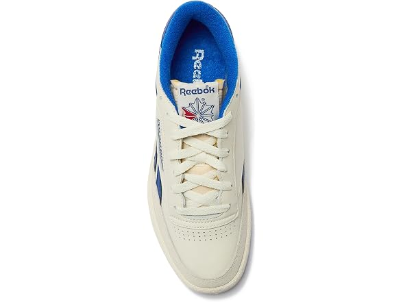 Reebok Club C Revenge Vintage Sneakers for Men - Casual Tennis Mens Shoes, Chalk/Collegiate Royal/Excellent Red, 7.5