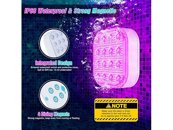 Purheme Submersible LED Lights with Remote