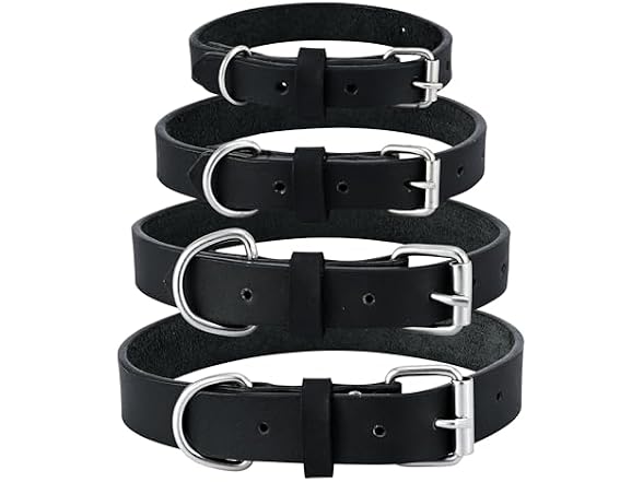 PBF Leather Dog Collar - Genuine Top Grain