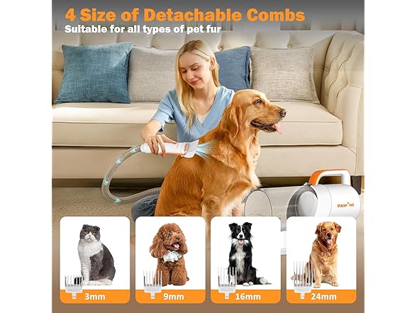 PAWING Pet Grooming Kit with Vacuum