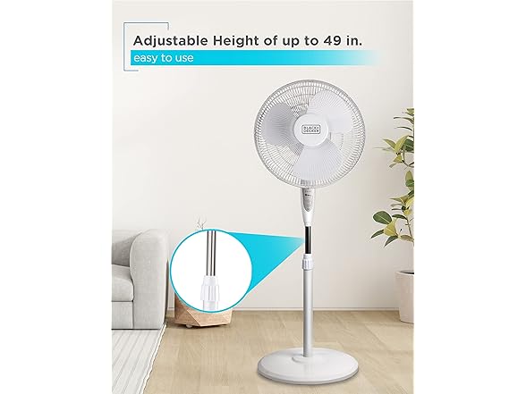 BLACK+DECKER 16" Stand Fan with Pedestal