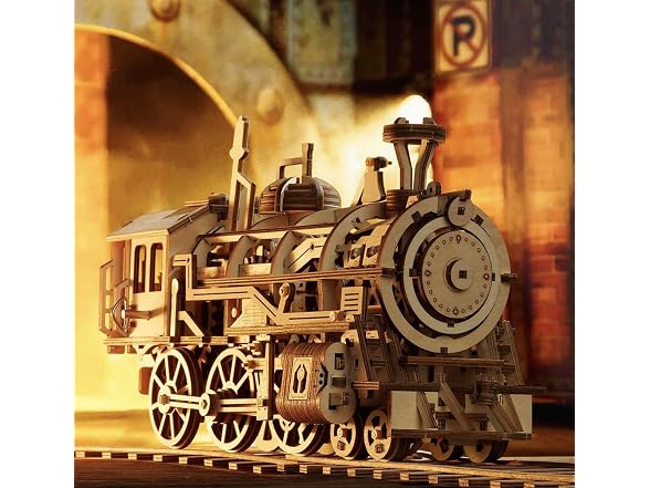 ROKR Locomotive Mechanical Wooden Gear 3D