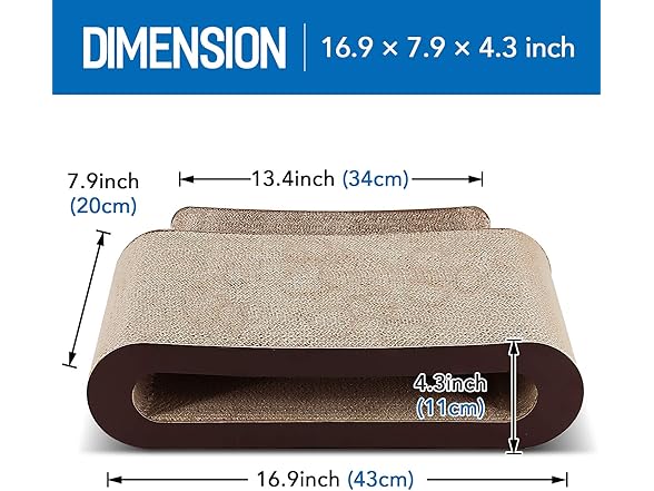 FluffyDream Cat Scratch Cardboard Bed