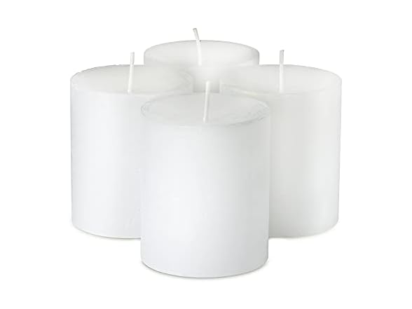 SPAAS Rustic White Pillar Candles