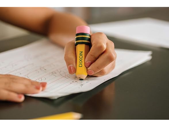 Ticonderoga Pencil Shaped Erasers, Yellow, 3 Count