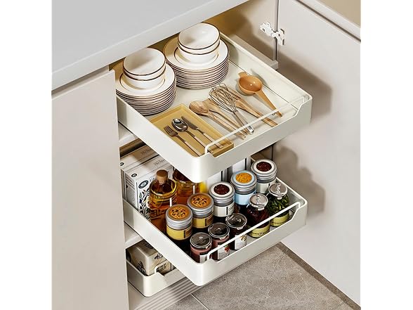 Takywep Adhesive Film Pull Out Cabinet Organizer