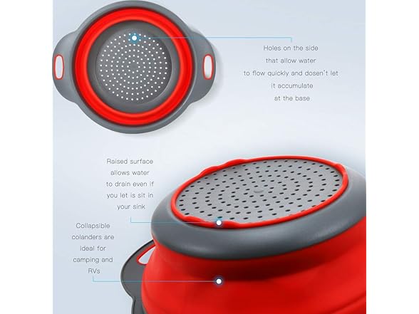 WeTest Collapsible Colander with Handles