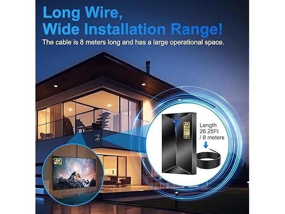 Upgraded TV 4K Antenna with Inline Amplifier