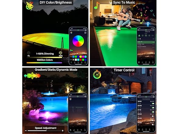 EDITOP Pool Lights Upgraded Submersible