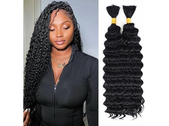 Deep Wave Bulk Hair For Braiding Hair