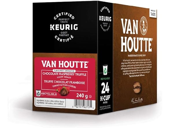 Van Houtte Chocolate Raspberry Truffle K-cup Pods 96Ct
