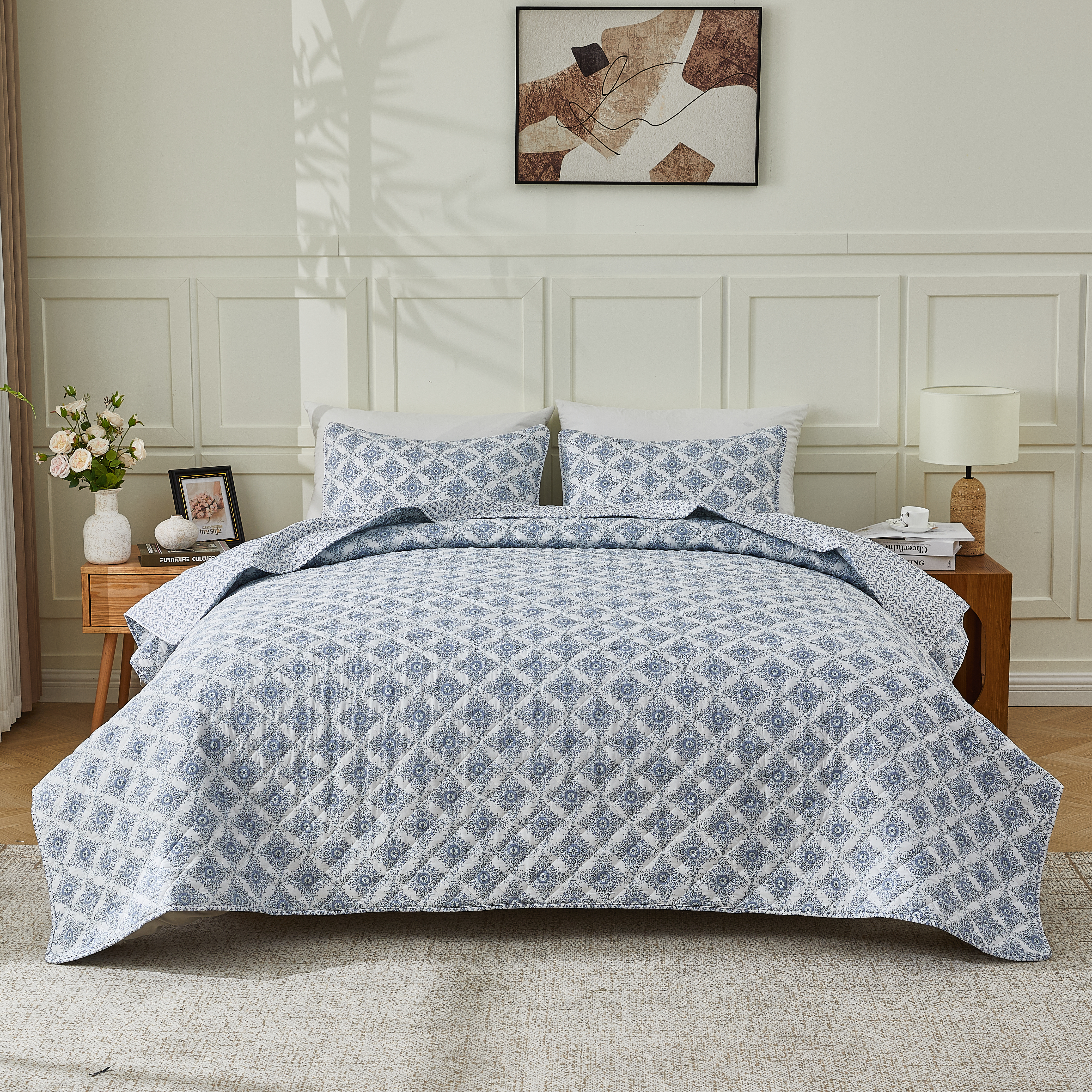 Patina Vie Vintage Floral 3Pc Quilt Set - Gallery 30