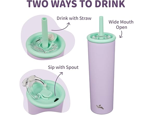 Konokyo 25oz Reusable Iced Coffee Cup with Lid, Purple